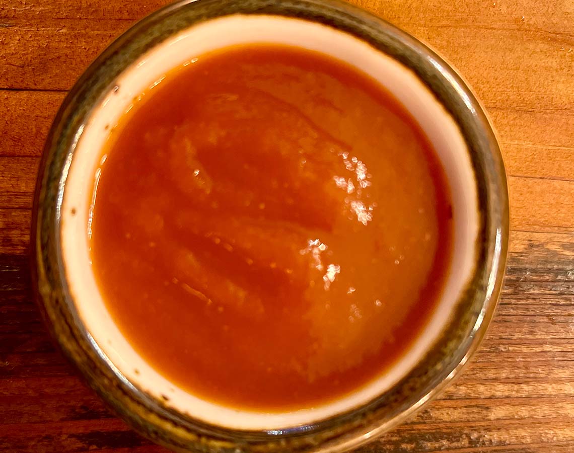 House-made tomato sauce in the TBBQ kitchen